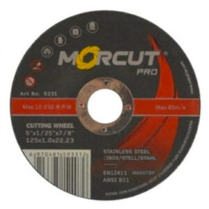 DISCOS CORTE ACERO INOX MORCUT varias medidas y cantidades en cajas.  (NO)