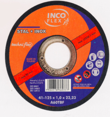 DISCOS 125X1X22,2 CORTE INOXIDABLE CAJA 50 Uds (ROJO) (Ref: 959/IN12510X)