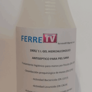 GEL HIDROALCOHÓLICO 1 L. 10 Uds a 9'6 €/ud (Ref: 1905/HIDROAL-1L)