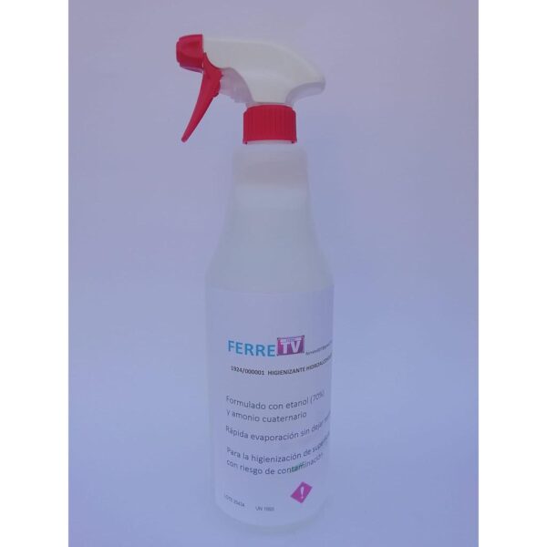 HIGIENIZANTE HIDROALCOHÓLICO 1 L. 15 Uds. 7'08 €/ud (Ref: 1924/000001)