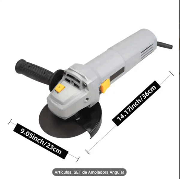 Juego Completo de Herramientas de Amoladora / Radial. Eléctrica 1400 w velocidad variable (Ref: 1994/AMOL1400WKIT-1)