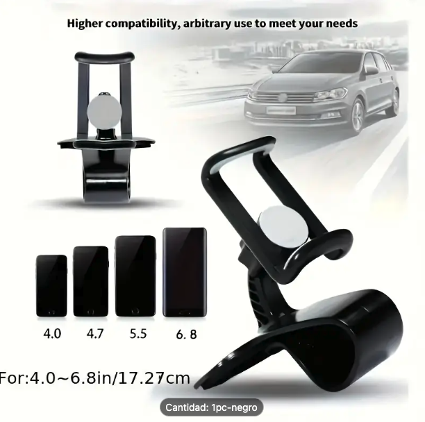 Soporte de teléfono para coche rotativo, montaje de tablero multifuncional ABS, soporte giratorio de 360° (Ref: 1994/SOPORTTF1) - Imagen 4