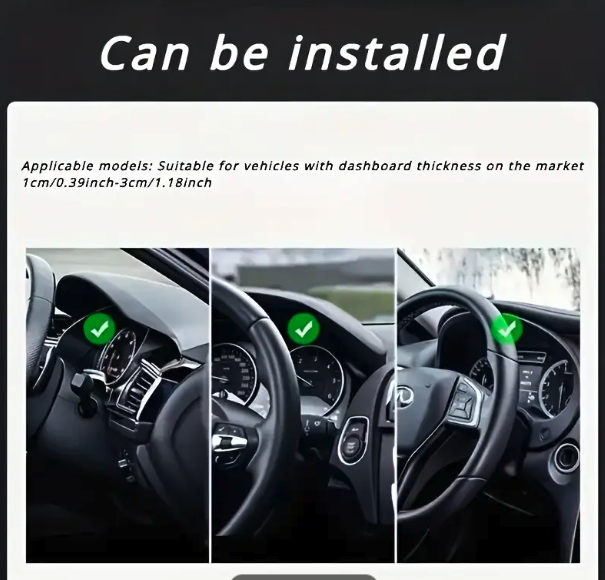 Soporte de teléfono para coche rotativo, montaje de tablero multifuncional ABS, soporte giratorio de 360° (Ref: 1994/SOPORTTF1) - Imagen 5