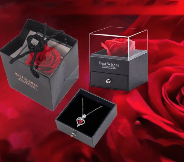 Colgante de corazón con zircón sintético, joyería de aleación. Viene en caja para regalo. (Ref:1994/COLGANTECORAZON) - Imagen 6