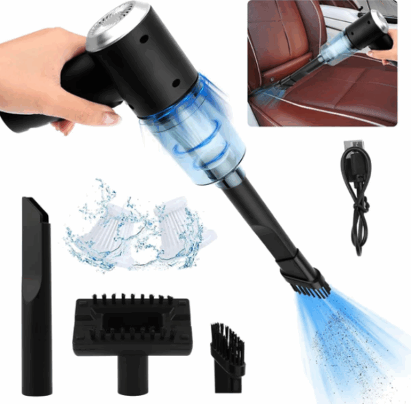 Aspiradora de Mano Inalámbrica - Mini Aspiradora para Autos, Coche, Oficina y Hogar con Carga USB  ( Ref: 5057/100004 )
