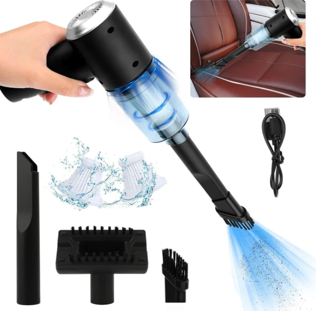 Aspiradora de Mano Inalámbrica - Mini Aspiradora para Autos, Coche, Oficina y Hogar con Carga USB  ( Ref: 5057/100004 )