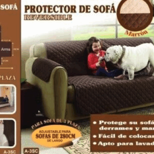 Protector de Sofá Reversible, 3 Plazas, Chocolate-Beige, 280 cm ( Ref: 5057/100053 )