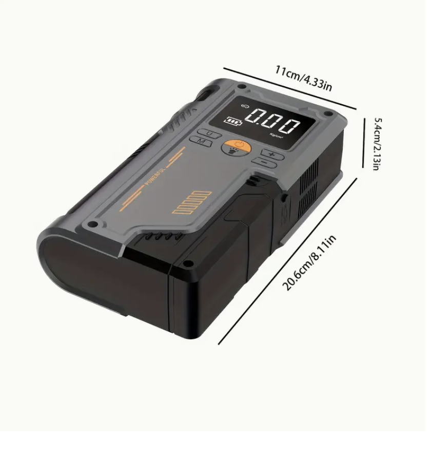 Arrancador de Batería Inalámbrico Portátil para Coche con Compresor de Aire - Imagen 4