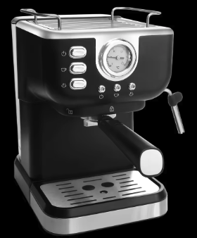 Temporalmente AGOTADAS.       Máquina de café Espresso de acero inoxidable, vaporizador de leche, varita de vapor 2 en 1,  1050 w, semiautomática, 20 Bar ( Ref: 1856/Máquina de café Espresso de acero inoxidable 1 ) - Imagen 3