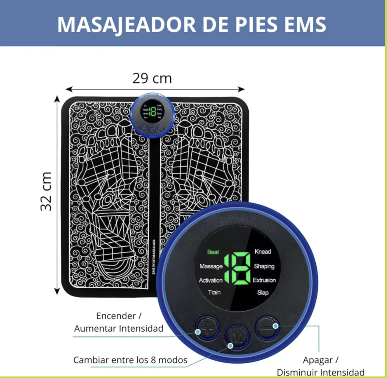 Masajeador de Pies Eléctrico EMS (Ref: 5057/100045) - Imagen 3