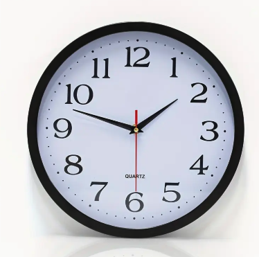 Reloj de pared silencioso con marco redondo de vidrio y plástico - Imagen 4
