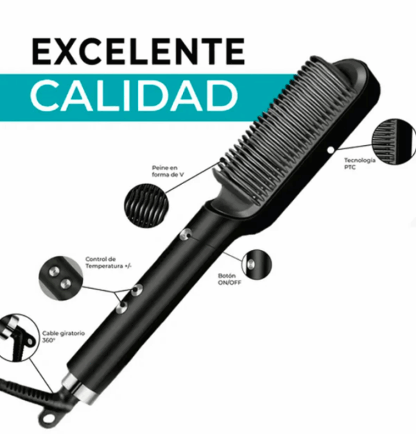 Cepillo Alisador de Pelo con Control de Temperatura (Ref: 5057/100012) - Imagen 4