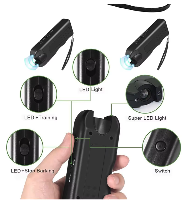 Disuasor ultrasónico de mano antiladridos y ataques de perros 3 en 1 dispositivo  (Ref: 1856/ULTRASONIC) - Imagen 4