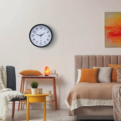 Reloj de pared silencioso con marco redondo de vidrio y plástico - Imagen 2