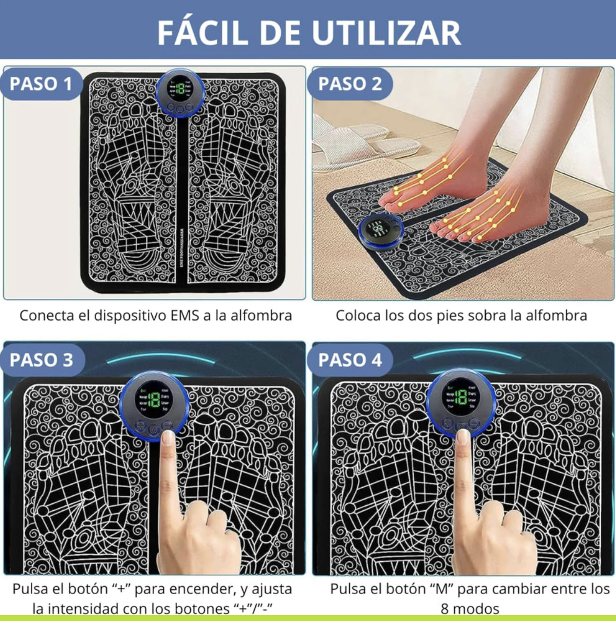 Masajeador de Pies Eléctrico EMS (Ref: 5057/100045) - Imagen 7