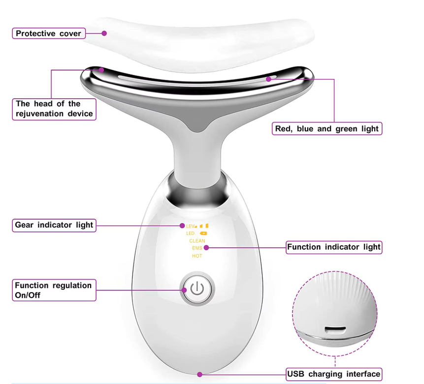 Masajeador de cuello con luz con y sin crema - Imagen 8