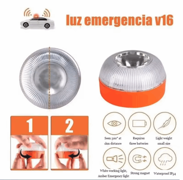 Luz Led de emergencia para coche V16 (Ref: 1856/V16) - Imagen 8