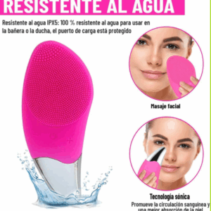 Cepillo Limpiador Facial Eléctrico - Masajeador Exfoliante de Silicona Recargable para Belleza y Cuidado de la Piel (Ref: 5057/100014)