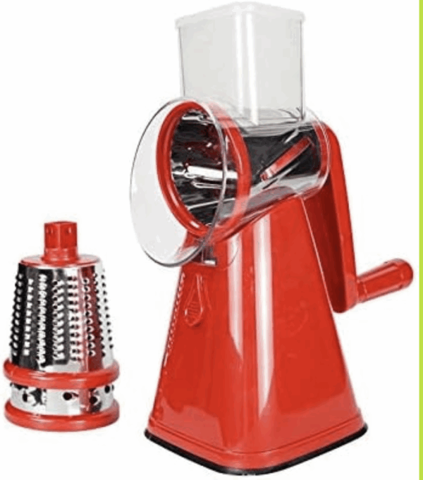 Rallador de Queso Rotativo con 3 Cuchillas de Acero Inoxidable - Cortador Redondo Multifuncional para Verduras y Frutos (Ref: 5057/100054) - Imagen 2