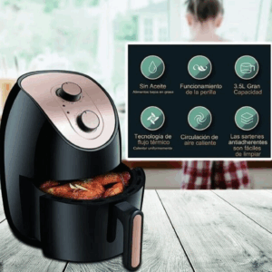 Freidora de Aire 4L - Cocina Saludable con Hasta 99% Menos Grasa (Ref: 5057/100026)