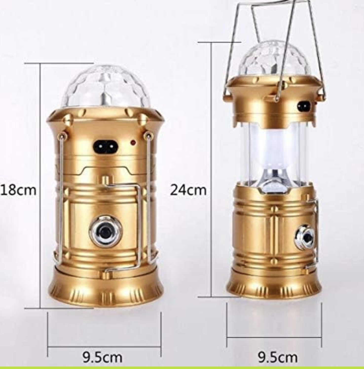 Linterna Camping LED Recargable con Control de Voz y Bola de Cristal Multicolor (Ref: 5057/100107) - Imagen 2