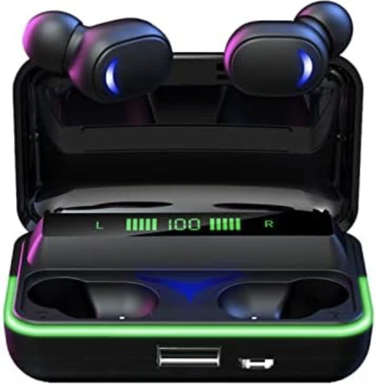 Auriculares Bluetooth 5.3 Inalámbricos - HiFi Estéreo con Micrófono, Pantalla LED e IPX7 a Prueba de Agua (Ref: 5057/100006) - Imagen 2