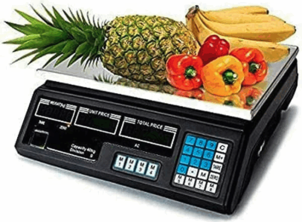 Báscula Comercial Digital 40kg para Frutas y Verduras con Batería Integrada (Ref: 5057/100007)