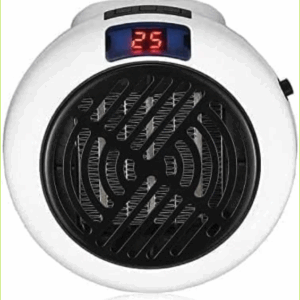 Mini Estufa Calentador Eléctrico 1350W - Enchufe Calefactor con Mando a Distancia y Pantalla LED (Ref: 5057/100047)