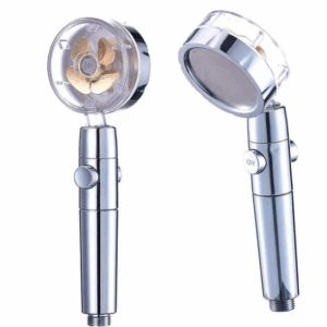 Cabezal de Ducha con Cargador Turbo - Alcachofa de Ducha con Presión Ajustable y Diseño de Hélice (Ref: 5057/100010)