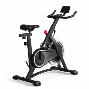 Bicicleta estática indoor, soporte para tablet y smartphone (no incluids), ajustable, compatible con apps Kinomap y Zwift, Negro (Ref: 5059/BFTKB01)