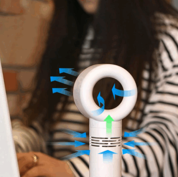 Ventilador Portátil sin Aspas - Mini Enfriador de Mano Recargable USB con 3 Velocidades (Ref: 5057/100063) - Imagen 2