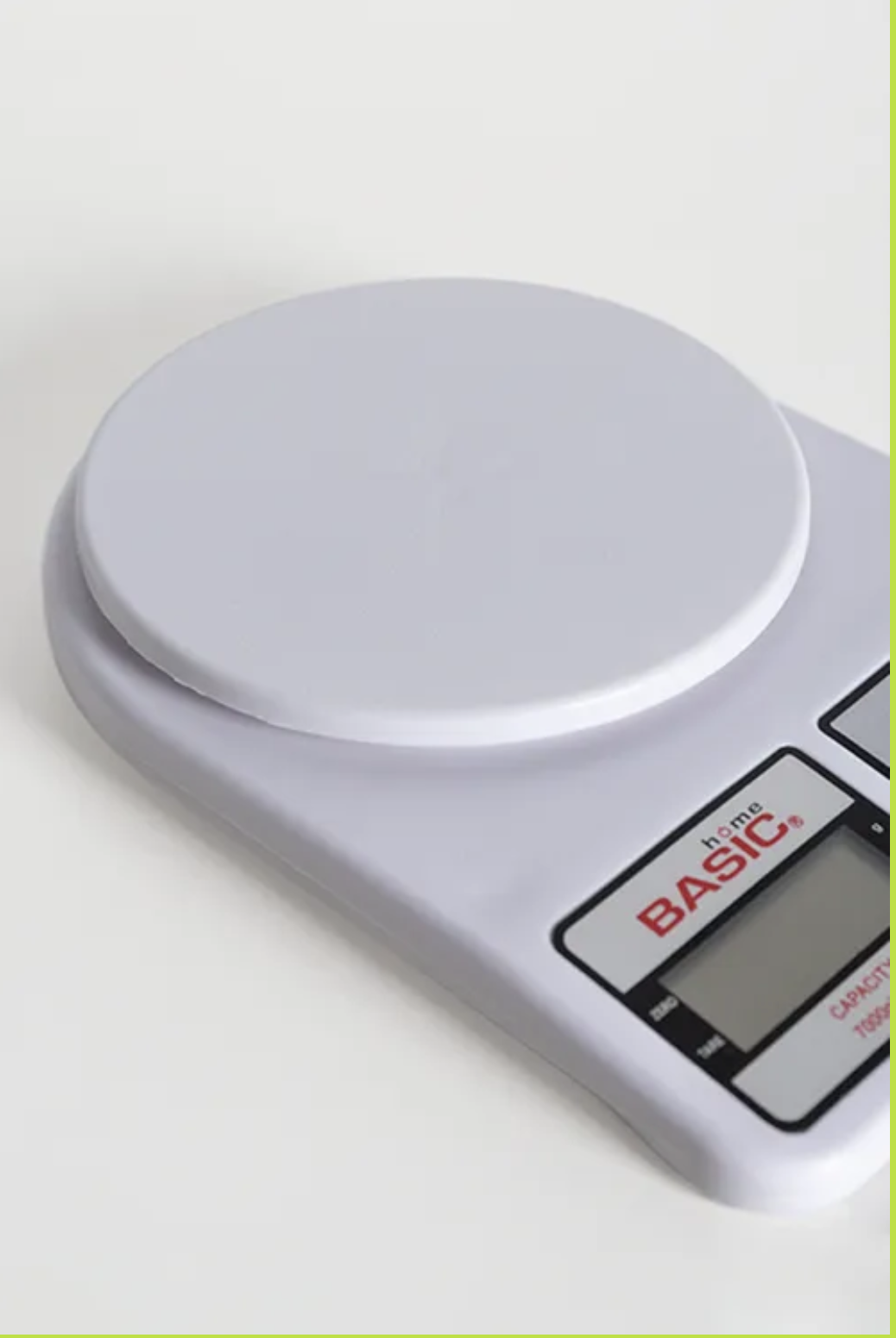 Báscula de Cocina Digital LCD Basic Home - 7 kg, Color Blanco (Ref: 5057/100008) - Imagen 3