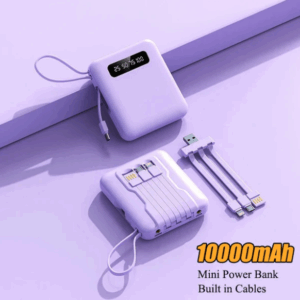 Power Bank 10000mAh con Cables Integrados (Ref: 5057/100065)