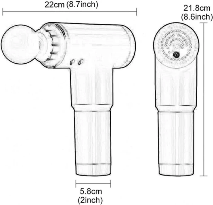 Pistola de Masaje Muscular Inalámbrica para Tejido Profundo: Alivio de Dolor y Relajación en Cualquier Lugar (Ref: 5057/100052) - Imagen 4