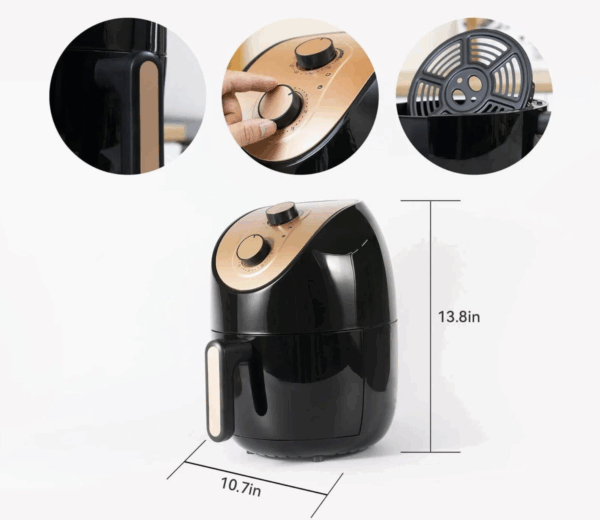 Freidora de Aire 4L - Cocina Saludable con Hasta 99% Menos Grasa (Ref: 5057/100026) - Imagen 4