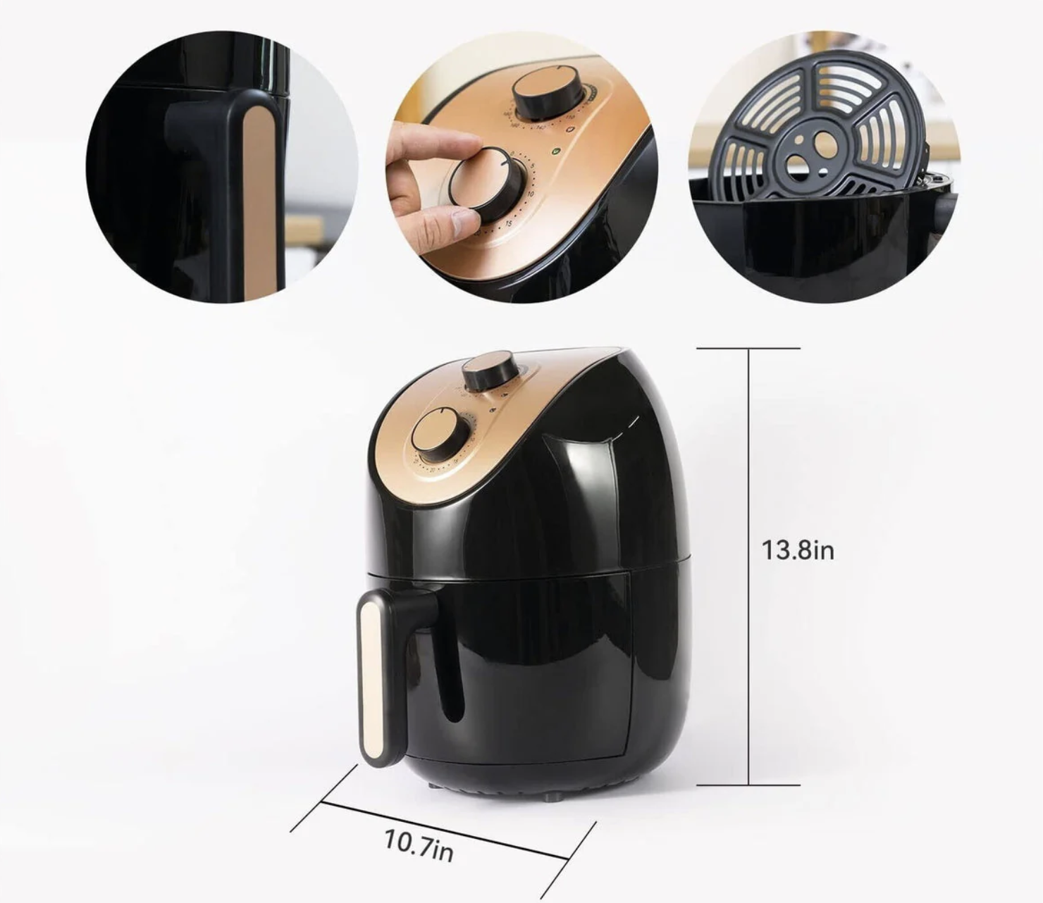 Freidora de Aire 4L - Cocina Saludable con Hasta 99% Menos Grasa (Ref: 5057/100026) - Imagen 4