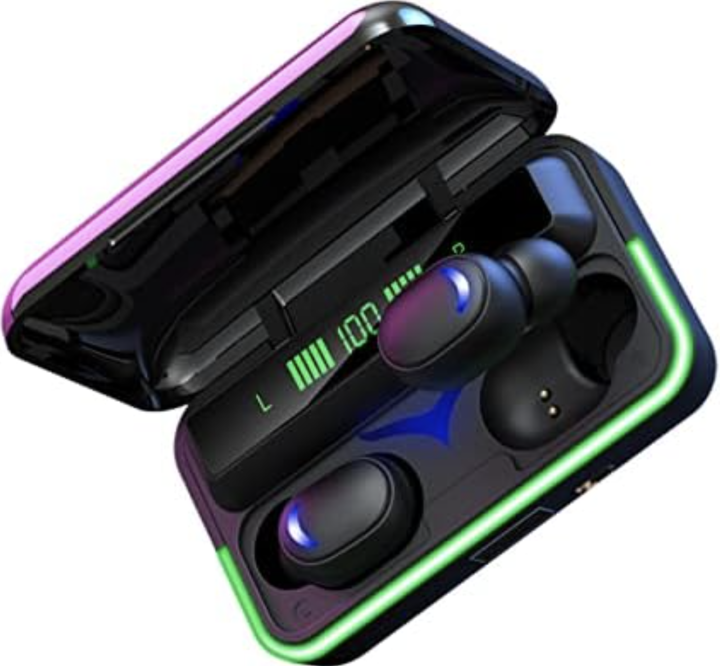 Auriculares Bluetooth 5.3 Inalámbricos - HiFi Estéreo con Micrófono, Pantalla LED e IPX7 a Prueba de Agua (Ref: 5057/100006) - Imagen 4