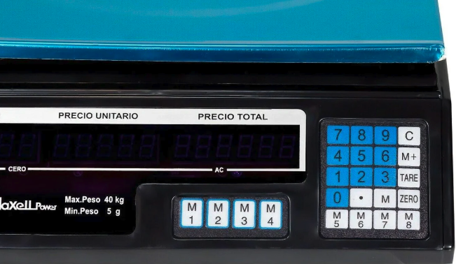 Báscula Comercial Digital 40kg para Frutas y Verduras con Batería Integrada (Ref: 5057/100007) - Imagen 4