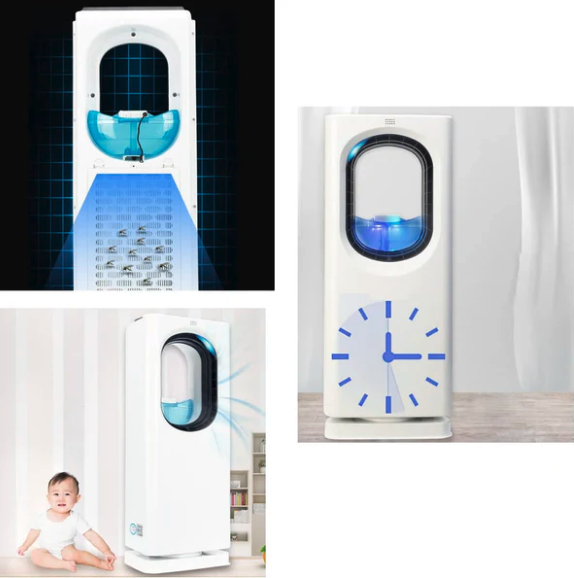 Ventilador/Enfriador de Aire Portátil con Purificador y Humidificador - Ventilador con 3 Velocidades y Función de Ionizador (Ref: 5057/100019) - Imagen 4