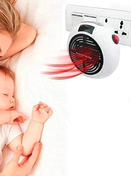 Mini Estufa Calentador Eléctrico 1350W - Enchufe Calefactor con Mando a Distancia y Pantalla LED (Ref: 5057/100047) - Imagen 4