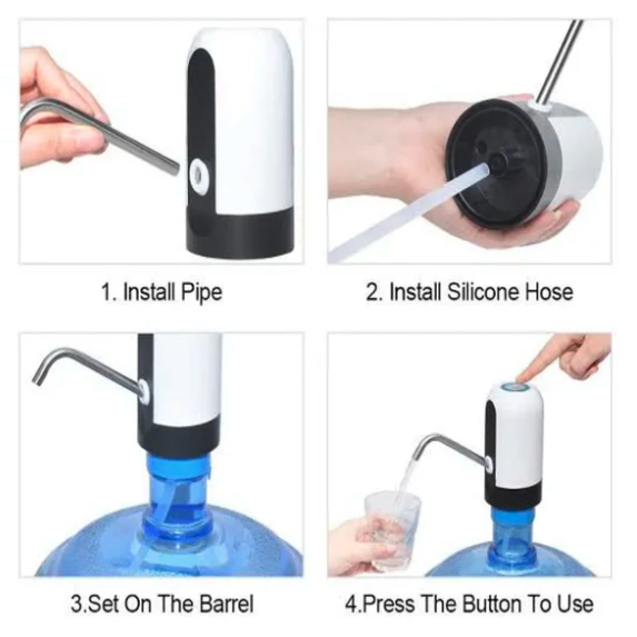 Dispensador de Agua Automático Recargable - Bomba Eléctrica para Bidones de Hasta 20L (Ref: 5057/100018) - Imagen 4