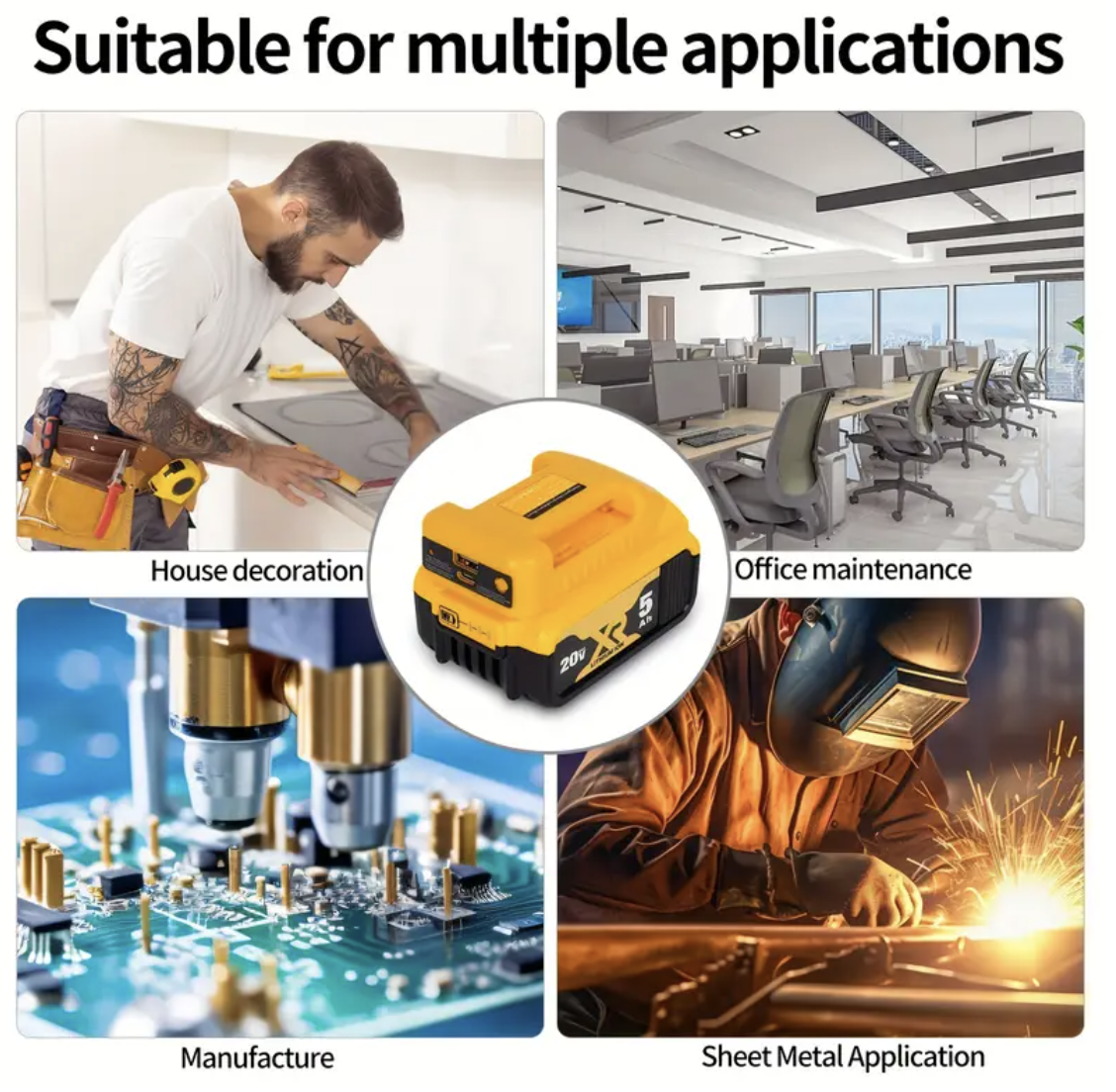 ADAPTADOR BATERIA USB PARA DEWALT (Ref: 1994/USBAT1 ) - Imagen 5