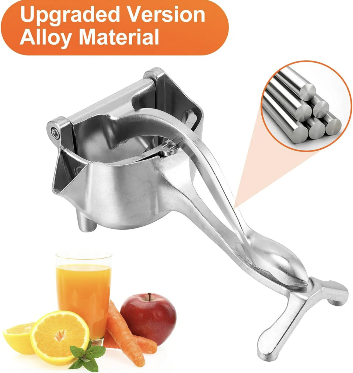 Exprimidor Manual de Frutas en Acero Inoxidable - Exprimidor de Limón y Naranja con Filtro Desmontable (Ref: 5057/100022) - Imagen 5