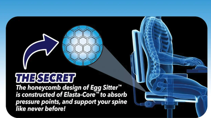 Cojín de Asiento Egg Sitter con Funda Antideslizante Diseño Transpirable y Alivio de Presión (Ref: 5057/100075) - Imagen 2