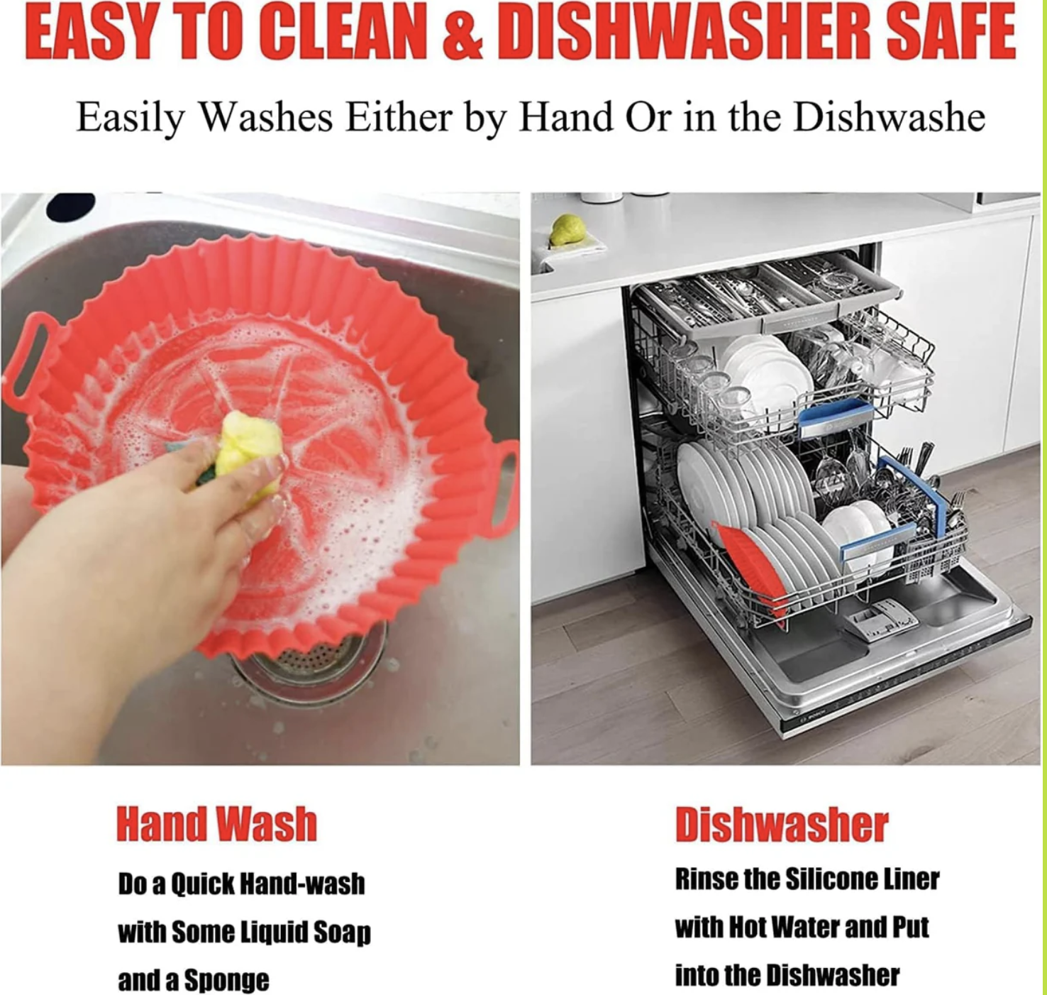 Molde de Silicona para Freidora de Aire - Reutilizable y Antiadherente, Pack de 2 Unidades (Ref: 5057/100070) - Imagen 5