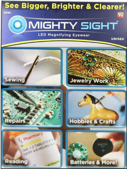 Gafas con Aumento LED Mighty Sight - Aumento del 160% para una Visión Clara y Iluminada (Ref: 5057/100073) - Imagen 2