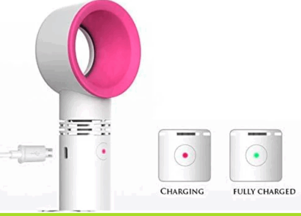 Ventilador Portátil sin Aspas - Mini Enfriador de Mano Recargable USB con 3 Velocidades (Ref: 5057/100063) - Imagen 8