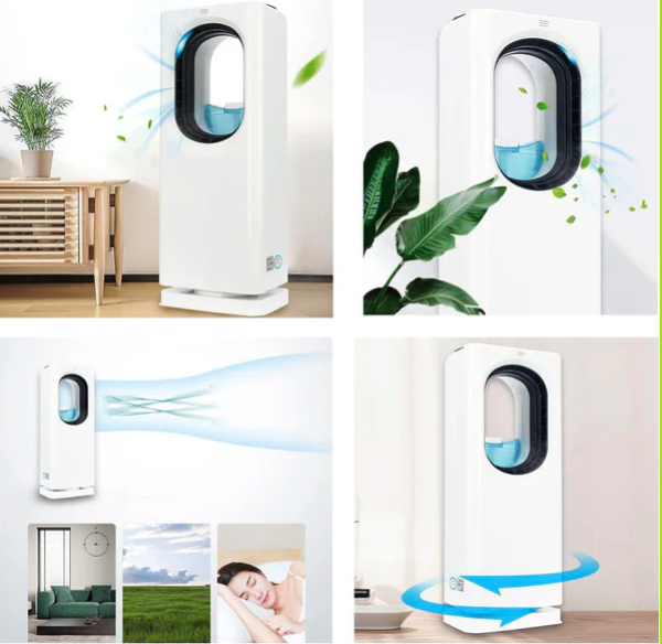 Ventilador/Enfriador de Aire Portátil con Purificador y Humidificador - Ventilador con 3 Velocidades y Función de Ionizador (Ref: 5057/100019)