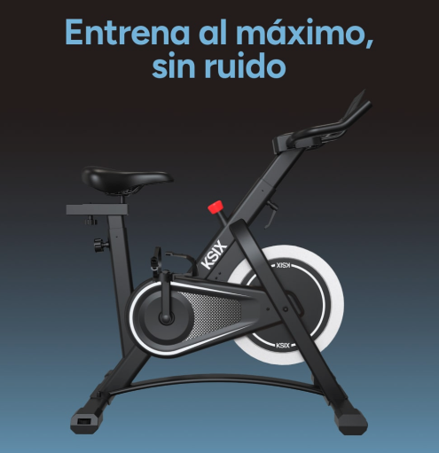 Bicicleta estática indoor, soporte para tablet y smartphone (no incluids), ajustable, compatible con apps Kinomap y Zwift, Negro (Ref: 5059/BFTKB01) - Imagen 6