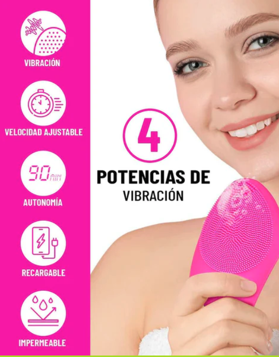 Cepillo Limpiador Facial Eléctrico - Masajeador Exfoliante de Silicona Recargable para Belleza y Cuidado de la Piel (Ref: 5057/100014) - Imagen 6